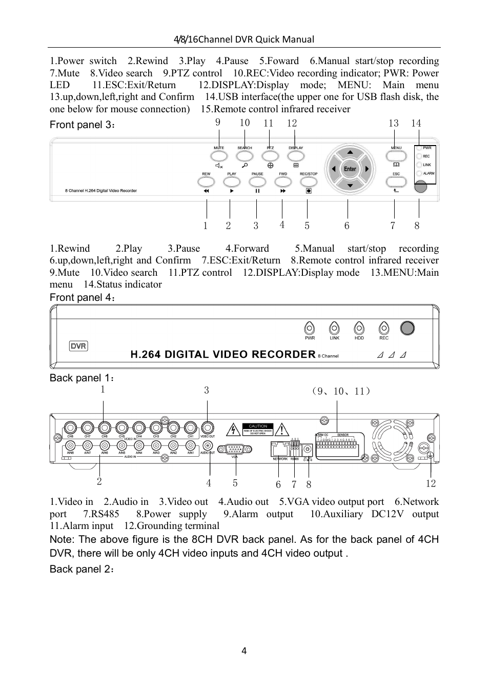 Monoprice 9306 H.264 DVR User Manual | Page 5 / 21