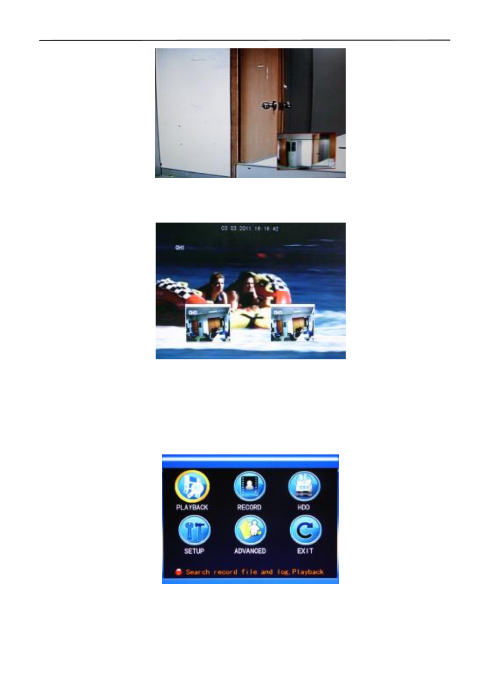 Chapter 3 advanced settings, 1 main menu | Monoprice 9888 4-channel Security System Bundle User Manual | Page 13 / 46