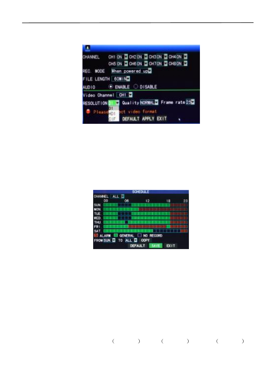 2 recording mode | Monoprice 9888 4-channel Security System Bundle User Manual | Page 14 / 46