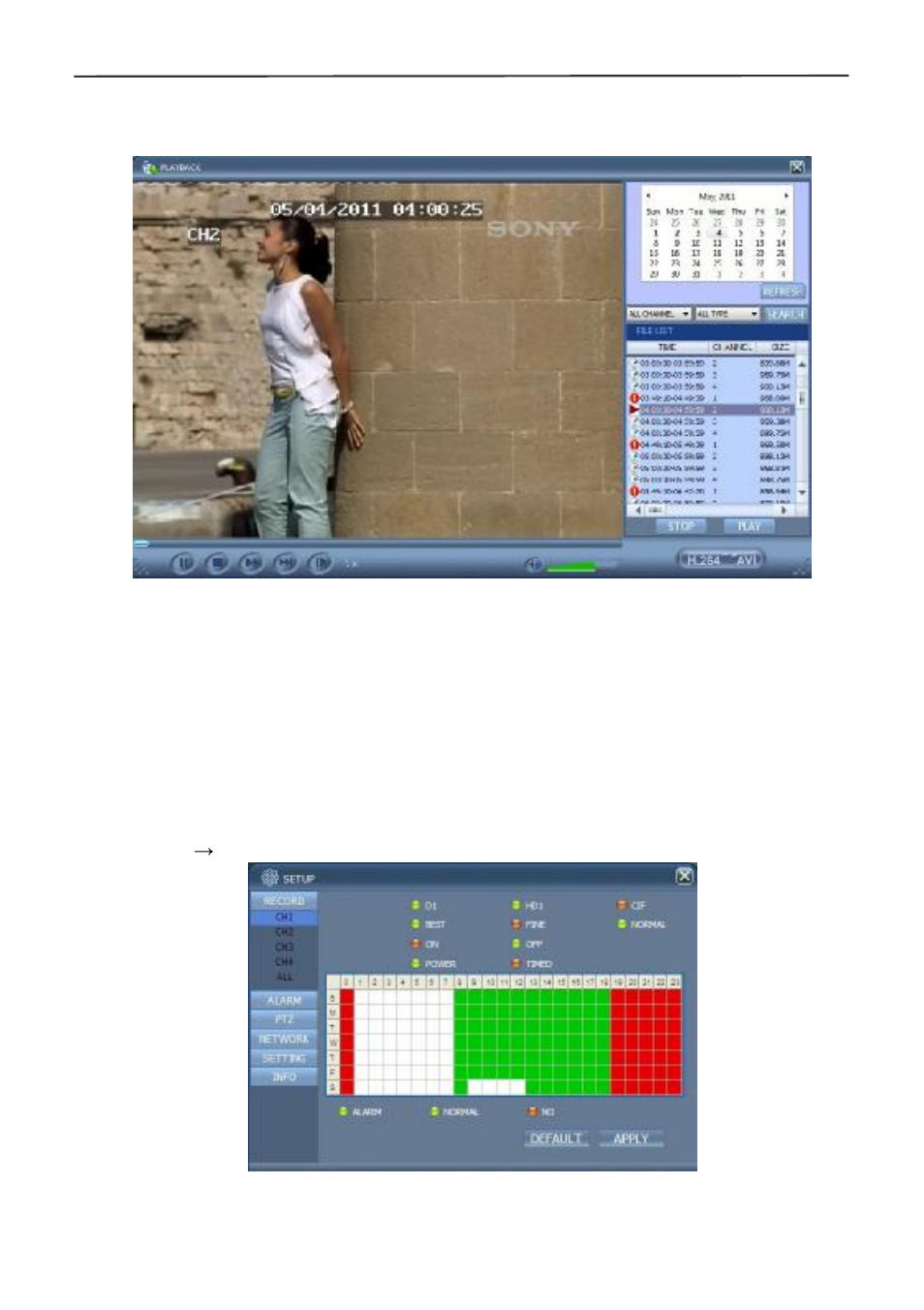 5 recording playback, 6 recording mode | Monoprice 9888 4-channel Security System Bundle User Manual | Page 35 / 46