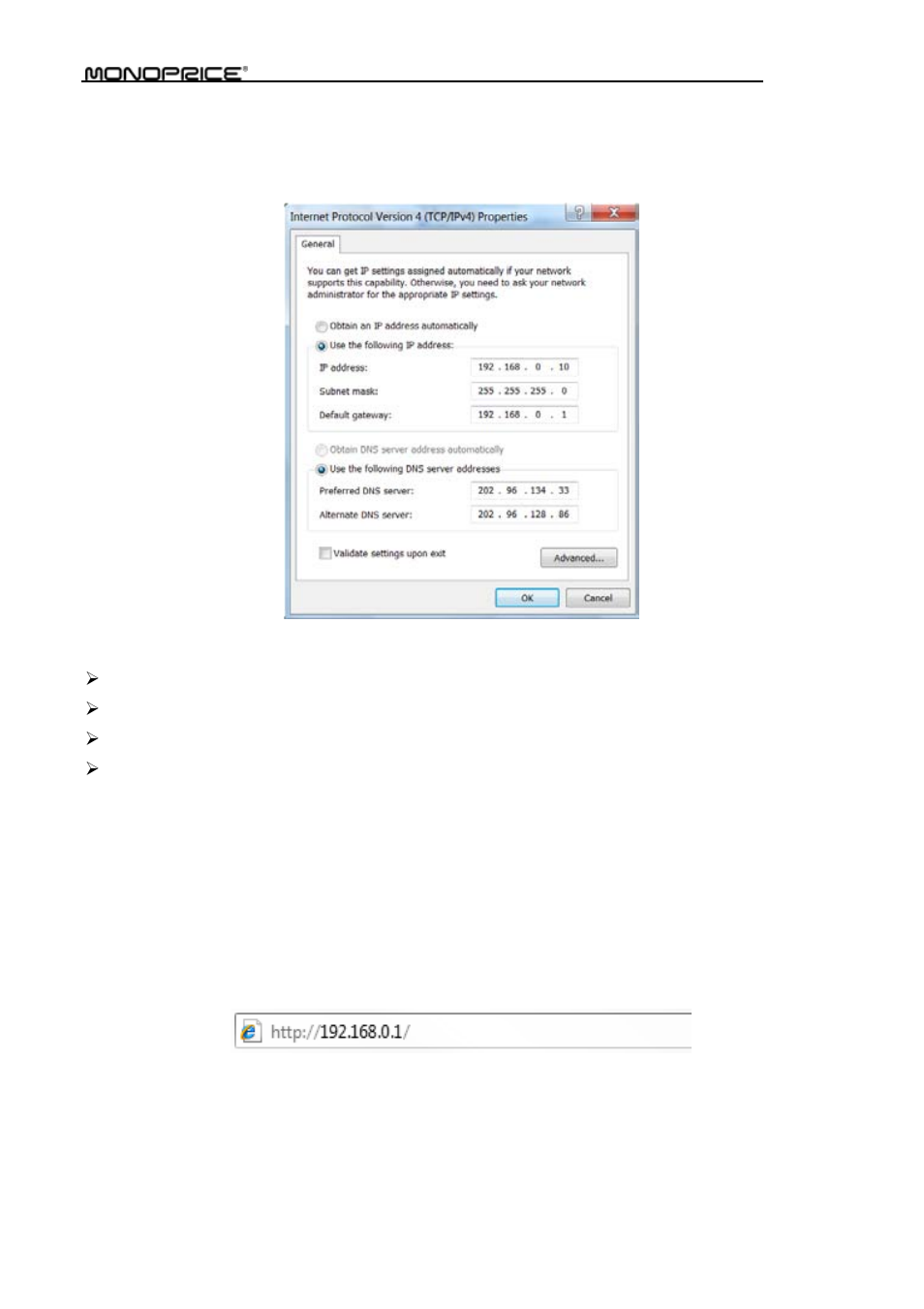 2 log in to the router | Monoprice PID 8742 Wireless 802 11N Router with Internal Antenna and WPS Function 2T2R MIMO 300Mbps User Manual | Page 15 / 74