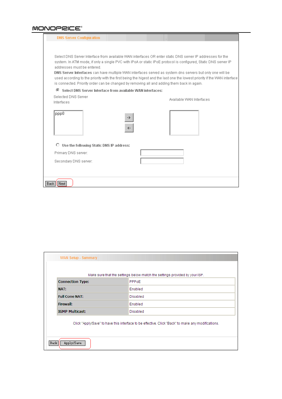 Monoprice PID 8743 Wireless N ADSL2 Modem and Router 802 11N WPS Function 2T2R 300Mbps User Manual | Page 42 / 147