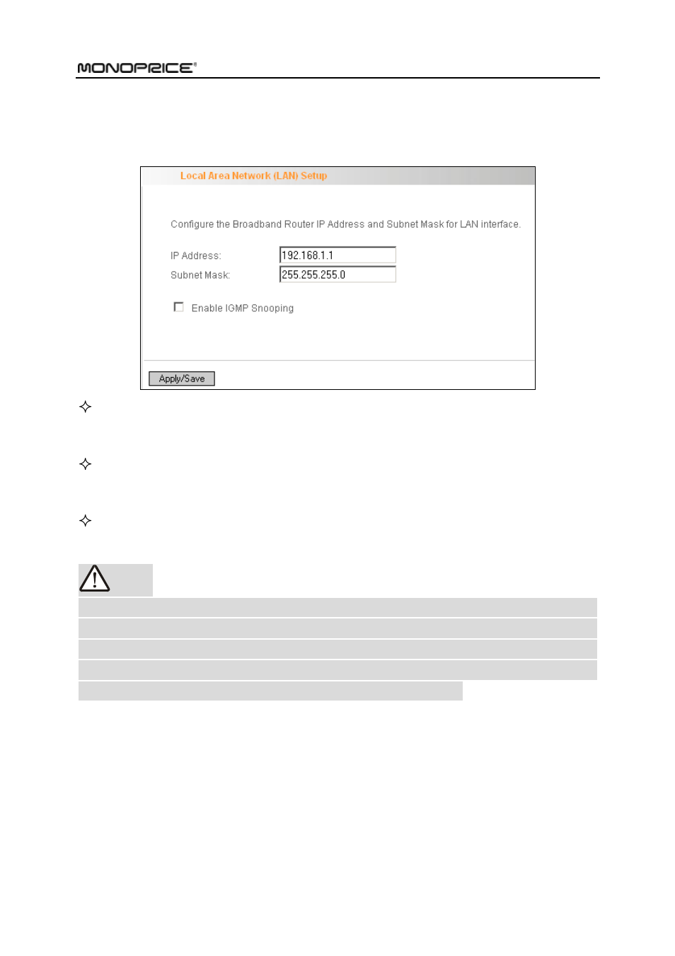4 dhcp setting | Monoprice PID 8743 Wireless N ADSL2 Modem and Router 802 11N WPS Function 2T2R 300Mbps User Manual | Page 67 / 147