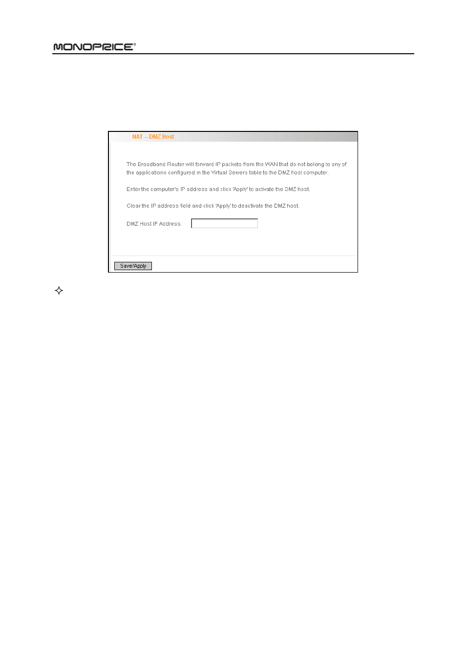 7 dmz host | Monoprice PID 8743 Wireless N ADSL2 Modem and Router 802 11N WPS Function 2T2R 300Mbps User Manual | Page 76 / 147