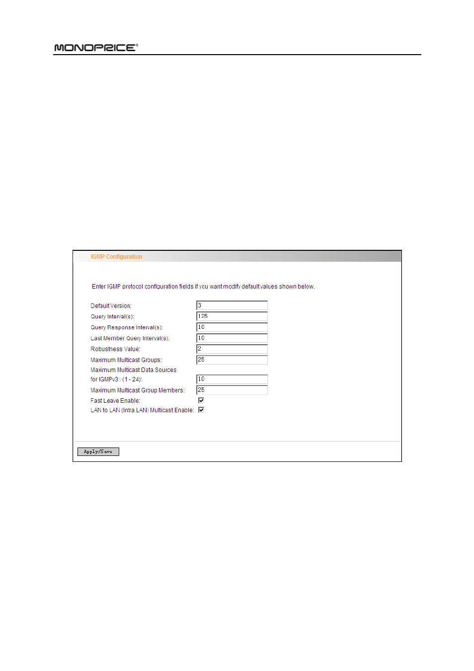 16 multicast | Monoprice PID 8743 Wireless N ADSL2 Modem and Router 802 11N WPS Function 2T2R 300Mbps User Manual | Page 95 / 147