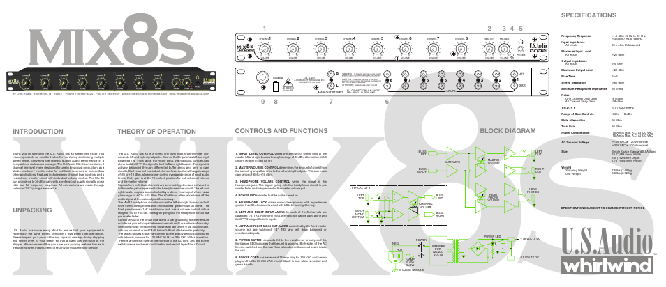 American DJ Mix8s User Manual | 1 page