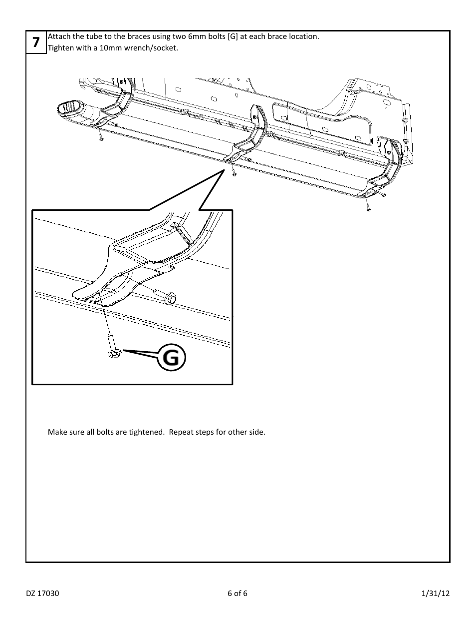 Dee Zee DZ17030C User Manual | Page 8 / 8