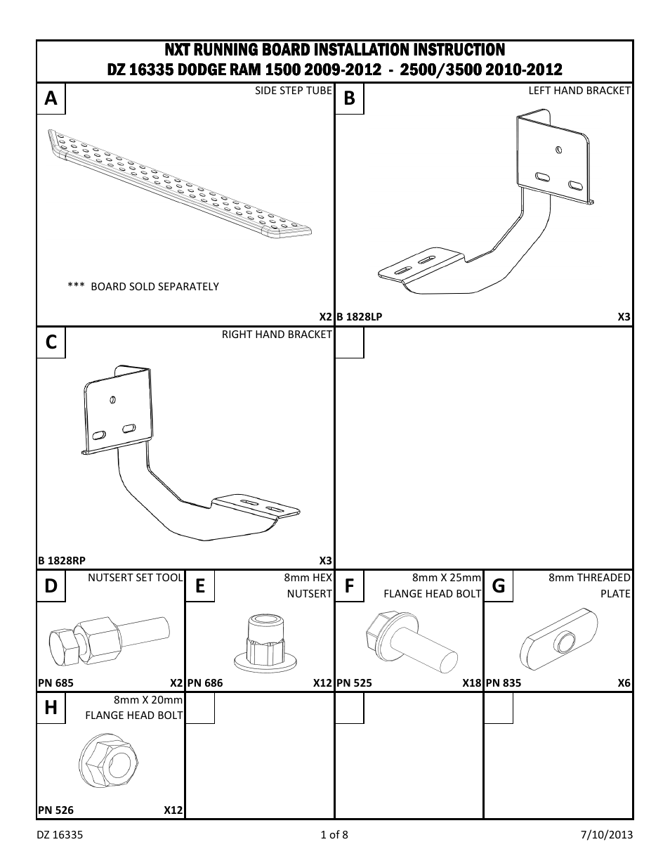 Cd e f h | Dee Zee DZ16335 User Manual | Page 3 / 18