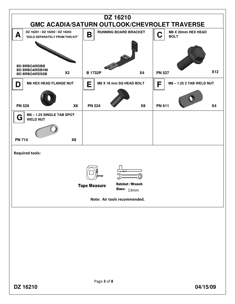 Cb a | Dee Zee DZ16210 User Manual | Page 3 / 8
