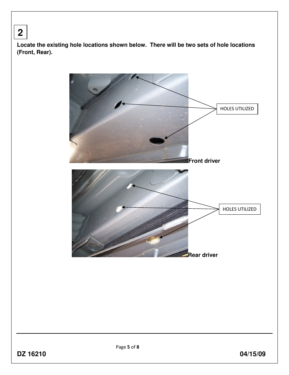 Dee Zee DZ16210 User Manual | Page 5 / 8