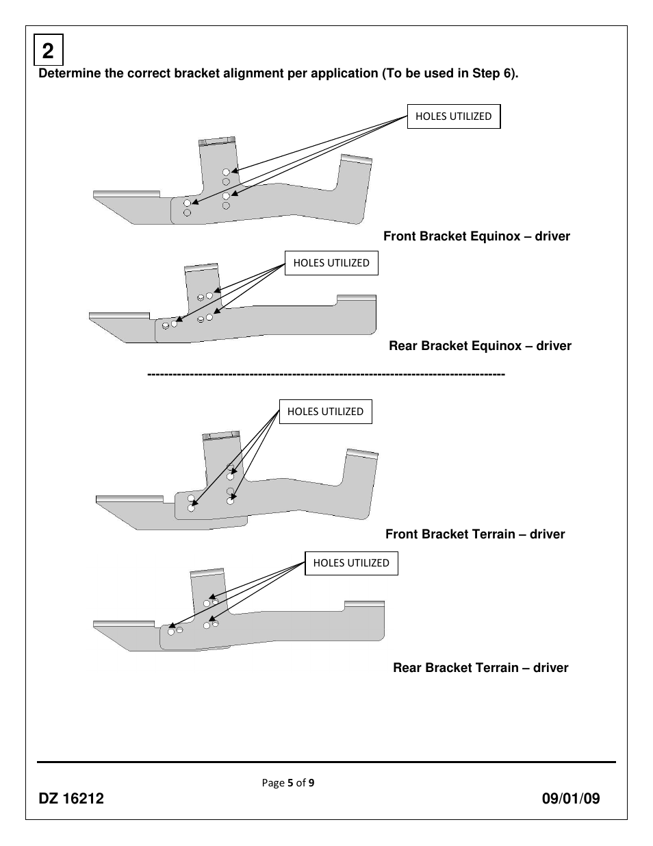 Dee Zee DZ16212 User Manual | Page 5 / 9