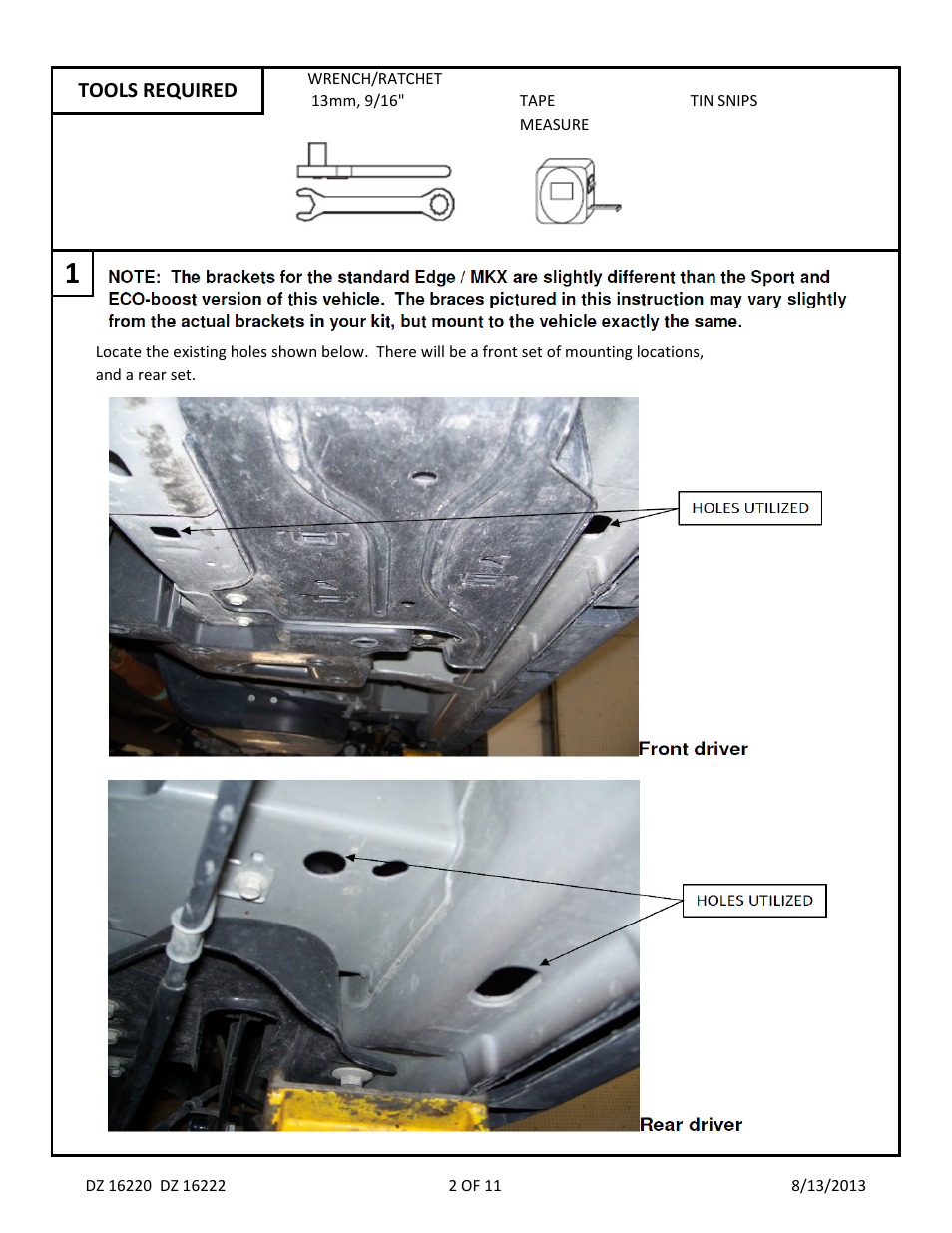 Dee Zee DZ16222 User Manual | Page 4 / 13