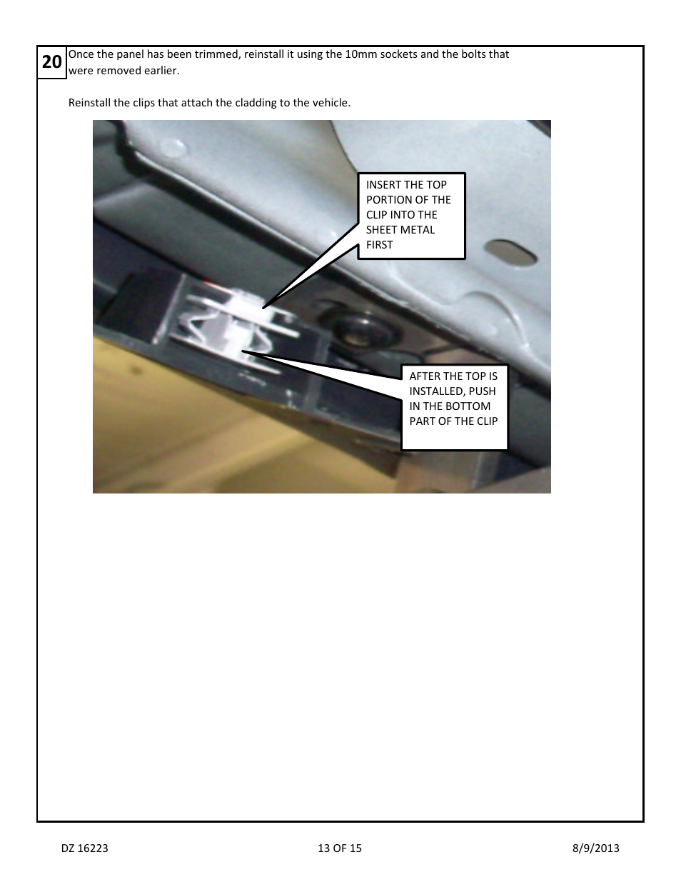 Dee Zee DZ16223 User Manual | Page 15 / 17