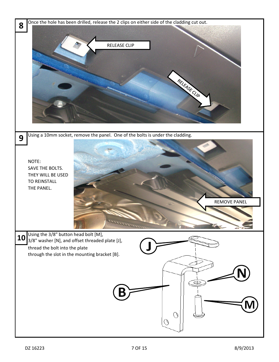 Dee Zee DZ16223 User Manual | Page 9 / 17