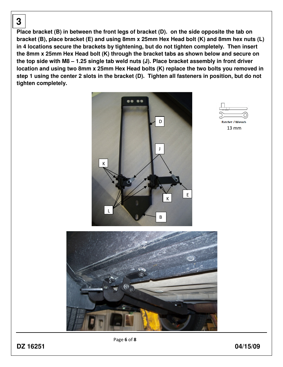 Dee Zee DZ16251 User Manual | Page 6 / 8