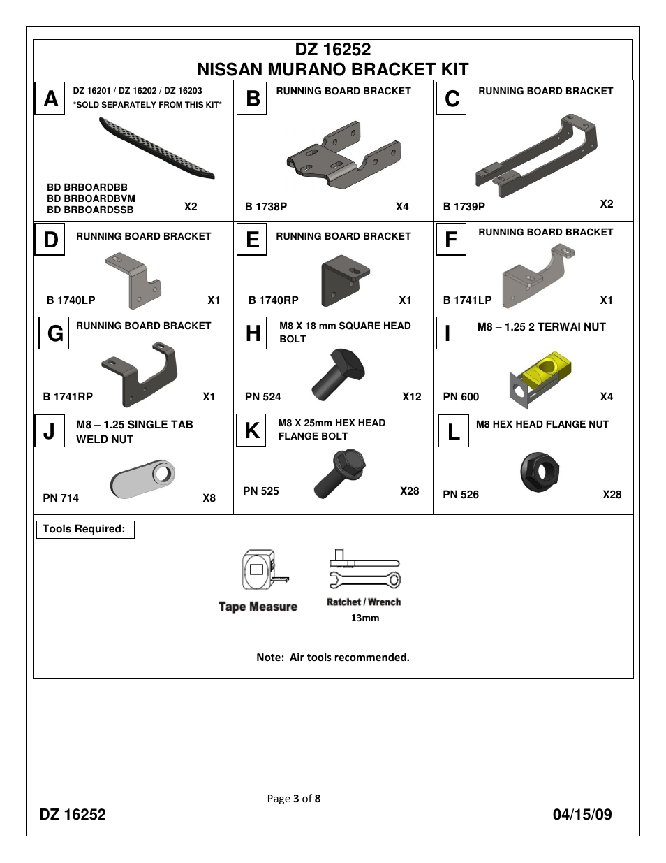 Cb a | Dee Zee DZ16252 User Manual | Page 3 / 8