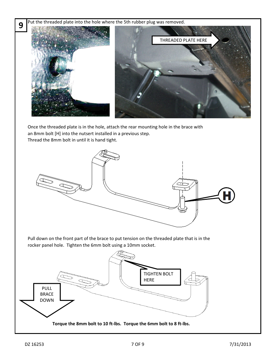 Dee Zee DZ16253 User Manual | Page 9 / 11