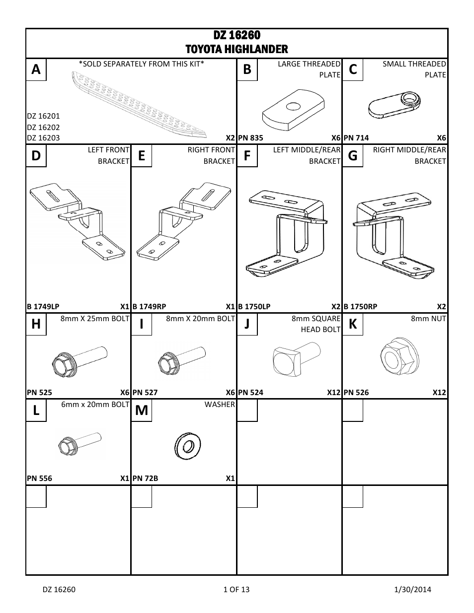 Ab c, Ef g i, Hl m | Dee Zee DZ16260 User Manual | Page 3 / 15