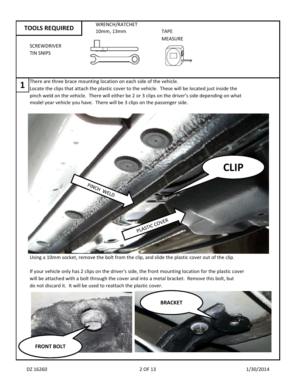 Clip | Dee Zee DZ16260 User Manual | Page 4 / 15