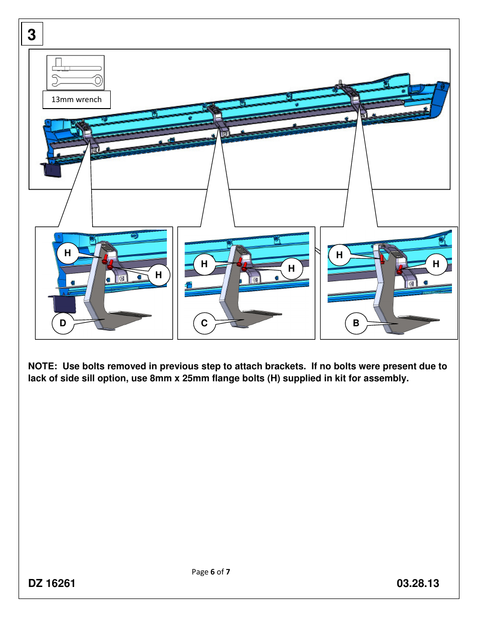 X3 3 | Dee Zee DZ16261 User Manual | Page 6 / 7