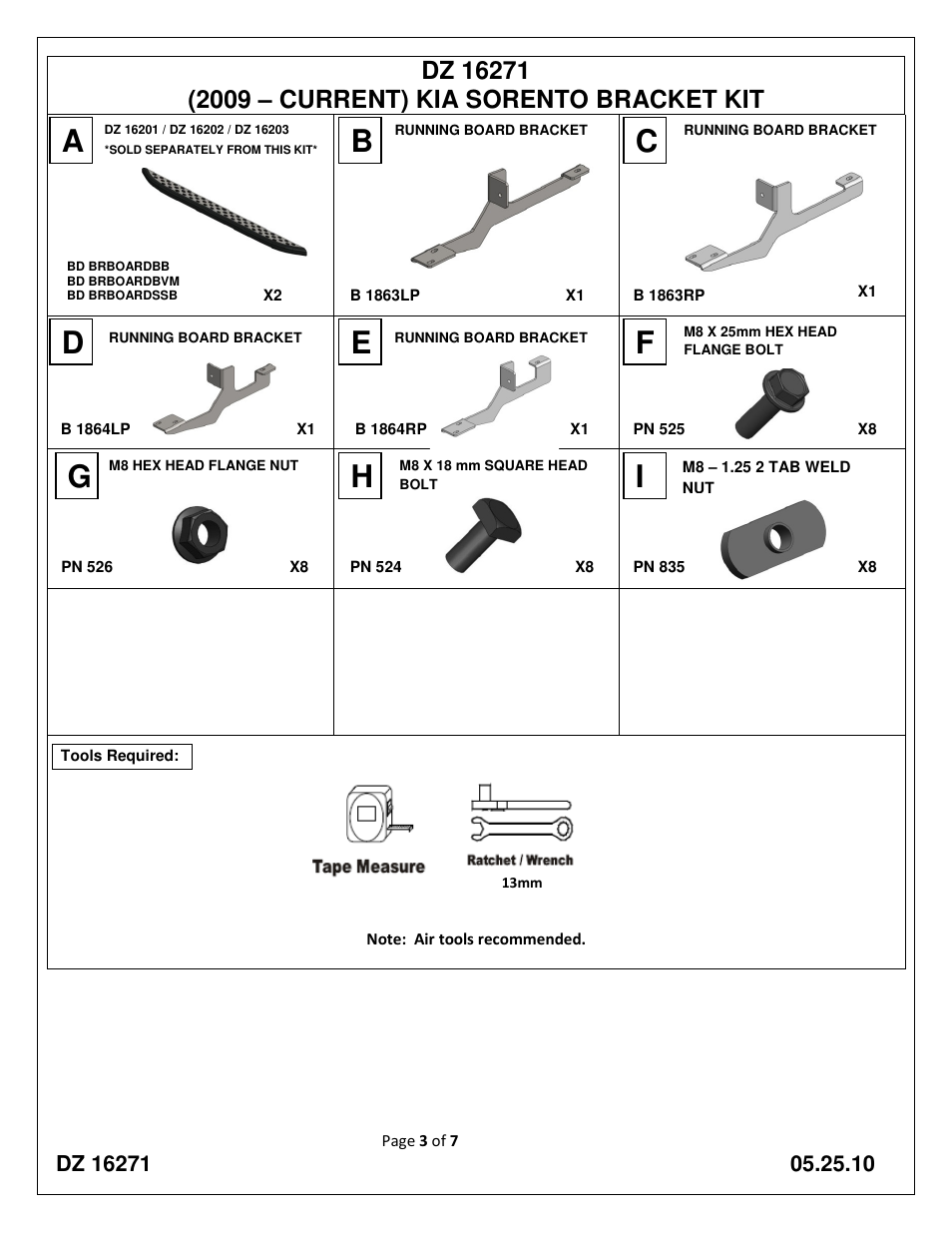 Cb a | Dee Zee DZ16271 User Manual | Page 3 / 7