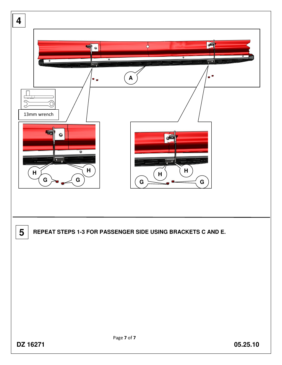 Dee Zee DZ16271 User Manual | Page 7 / 7