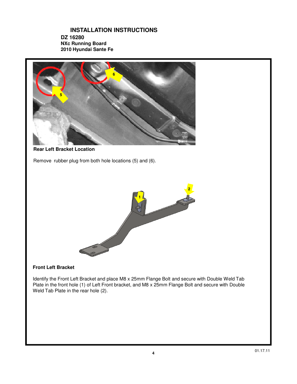 Dee Zee DZ16280 User Manual | Page 4 / 8