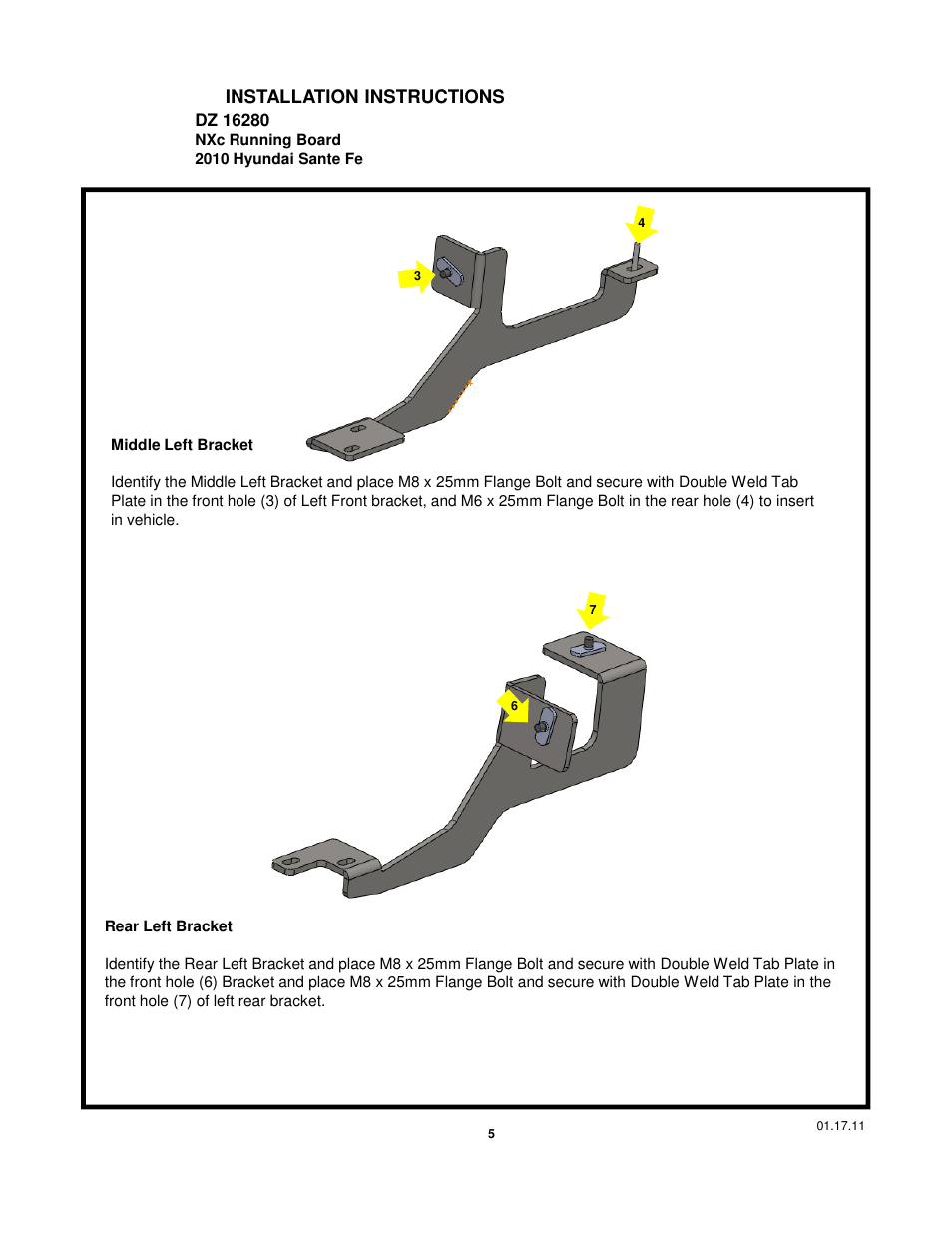 Dee Zee DZ16280 User Manual | Page 5 / 8