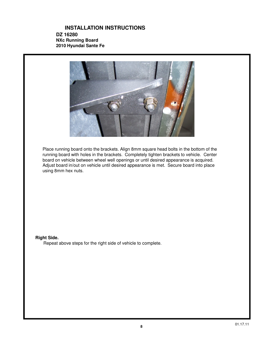 Dee Zee DZ16280 User Manual | Page 8 / 8