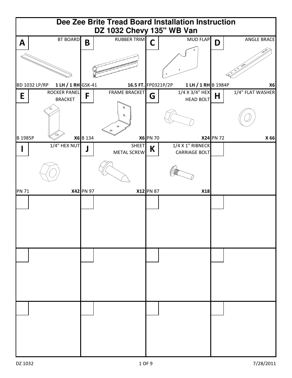 Ab c d i, Ef g h | Dee Zee DZ1032 User Manual | Page 3 / 11