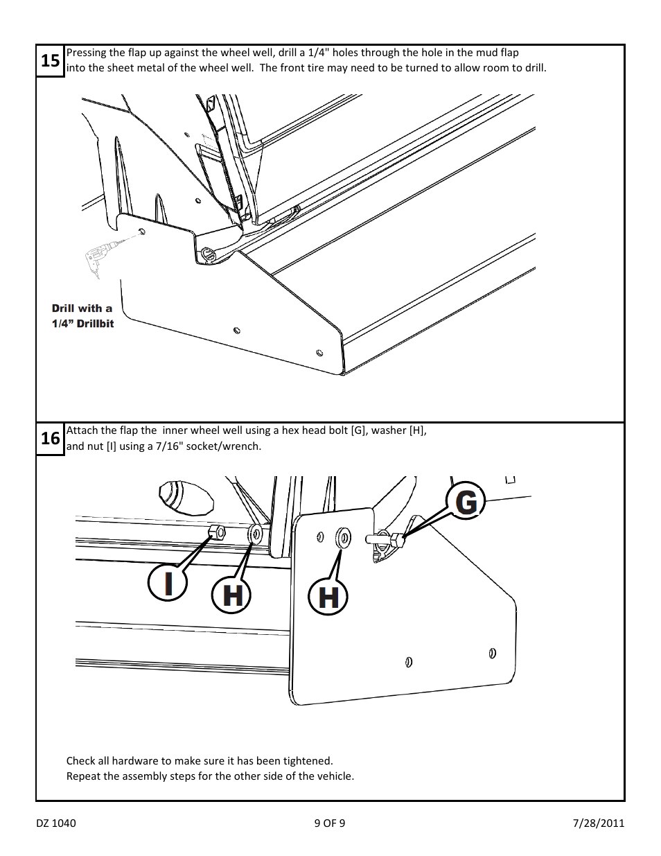 Dee Zee DZ1040 User Manual | Page 11 / 11