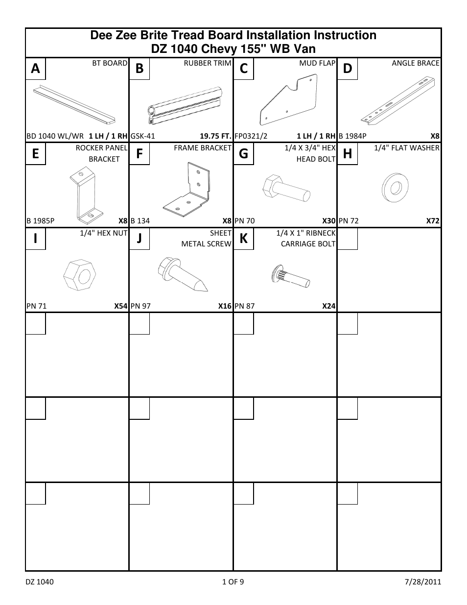 Ab c d i, Ef g h | Dee Zee DZ1040 User Manual | Page 3 / 11
