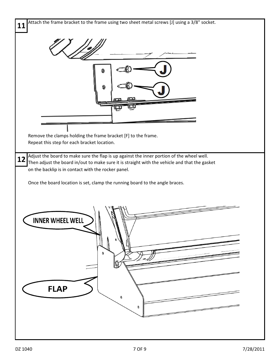 Dee Zee DZ1040 User Manual | Page 9 / 11