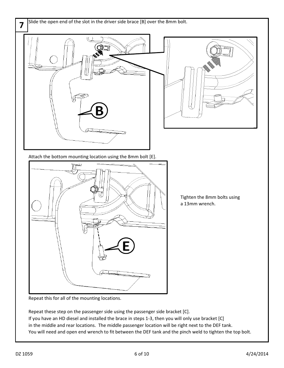 Dee Zee DZ1061 User Manual | Page 8 / 12