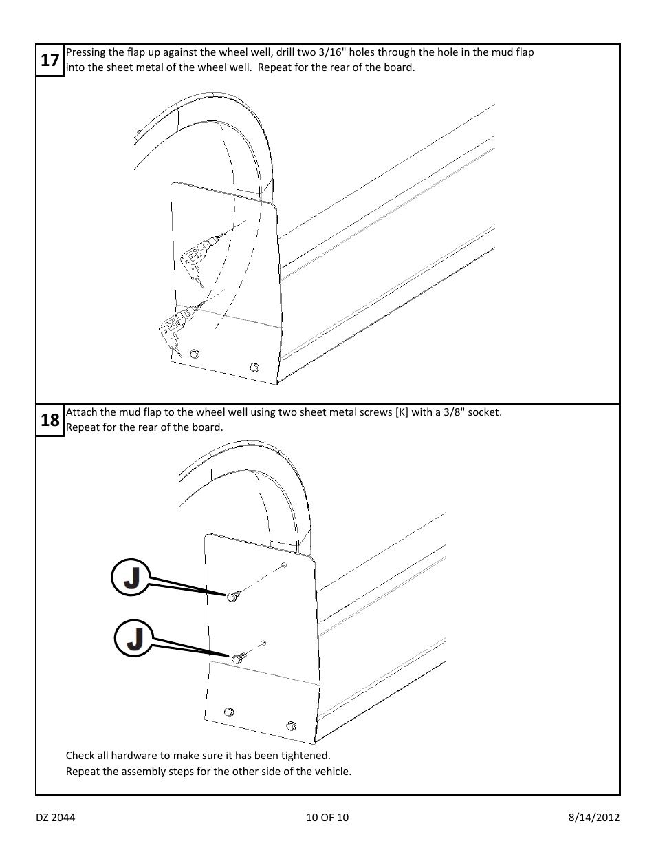 Dee Zee DZ2044 User Manual | Page 12 / 12