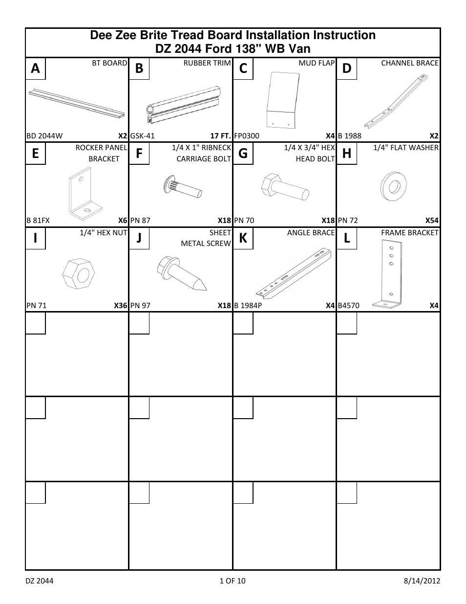 Ab c d, Ef g h | Dee Zee DZ2044 User Manual | Page 3 / 12