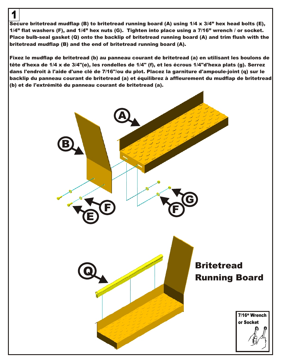 Britetread running board | Dee Zee DZ2050 User Manual | Page 4 / 11