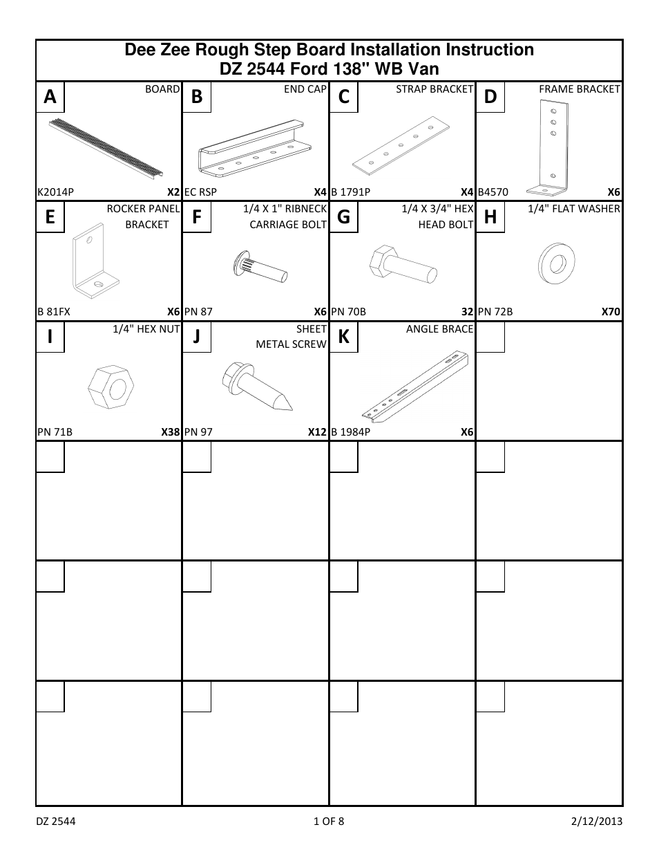 Ab c d, Jk g h | Dee Zee DZ2544 User Manual | Page 3 / 10