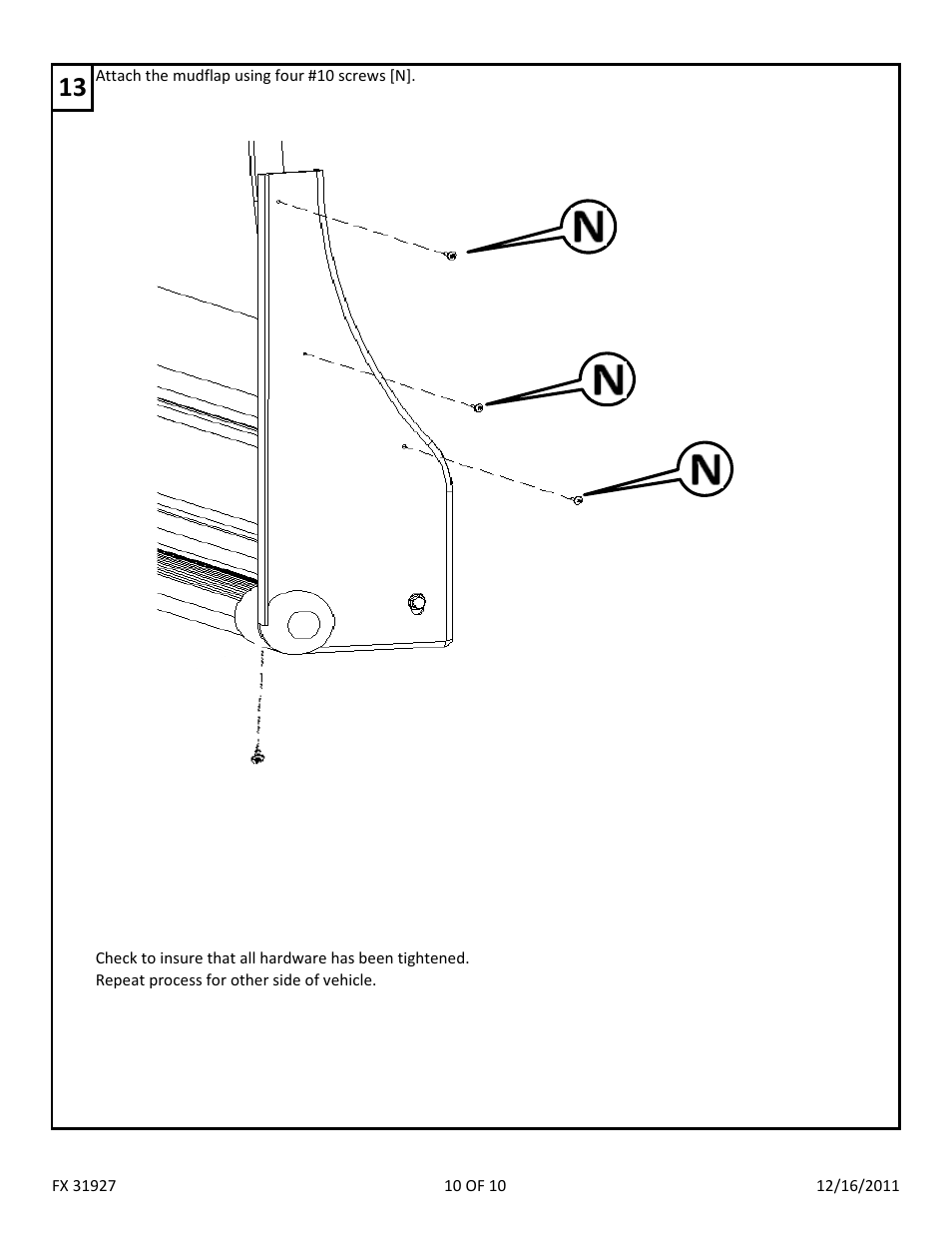 Dee Zee FX31930 User Manual | Page 12 / 12