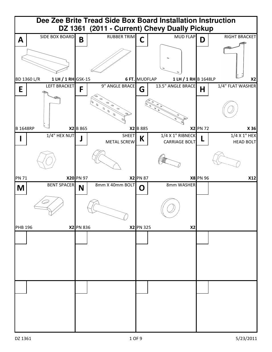 Ef g h, Ab c d, Ij k | Dee Zee DZ1361 User Manual | Page 3 / 11