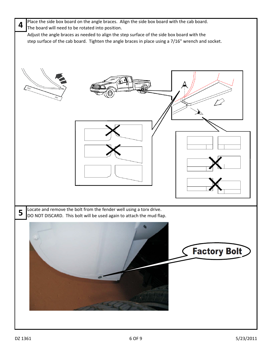 Dee Zee DZ1361 User Manual | Page 8 / 11