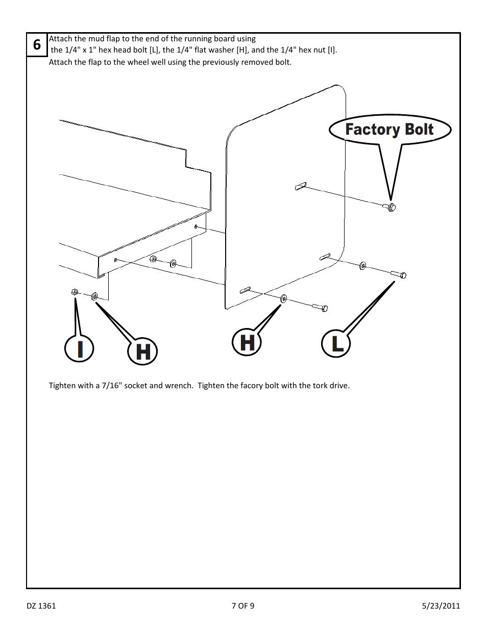 Dee Zee DZ1361 User Manual | Page 9 / 11