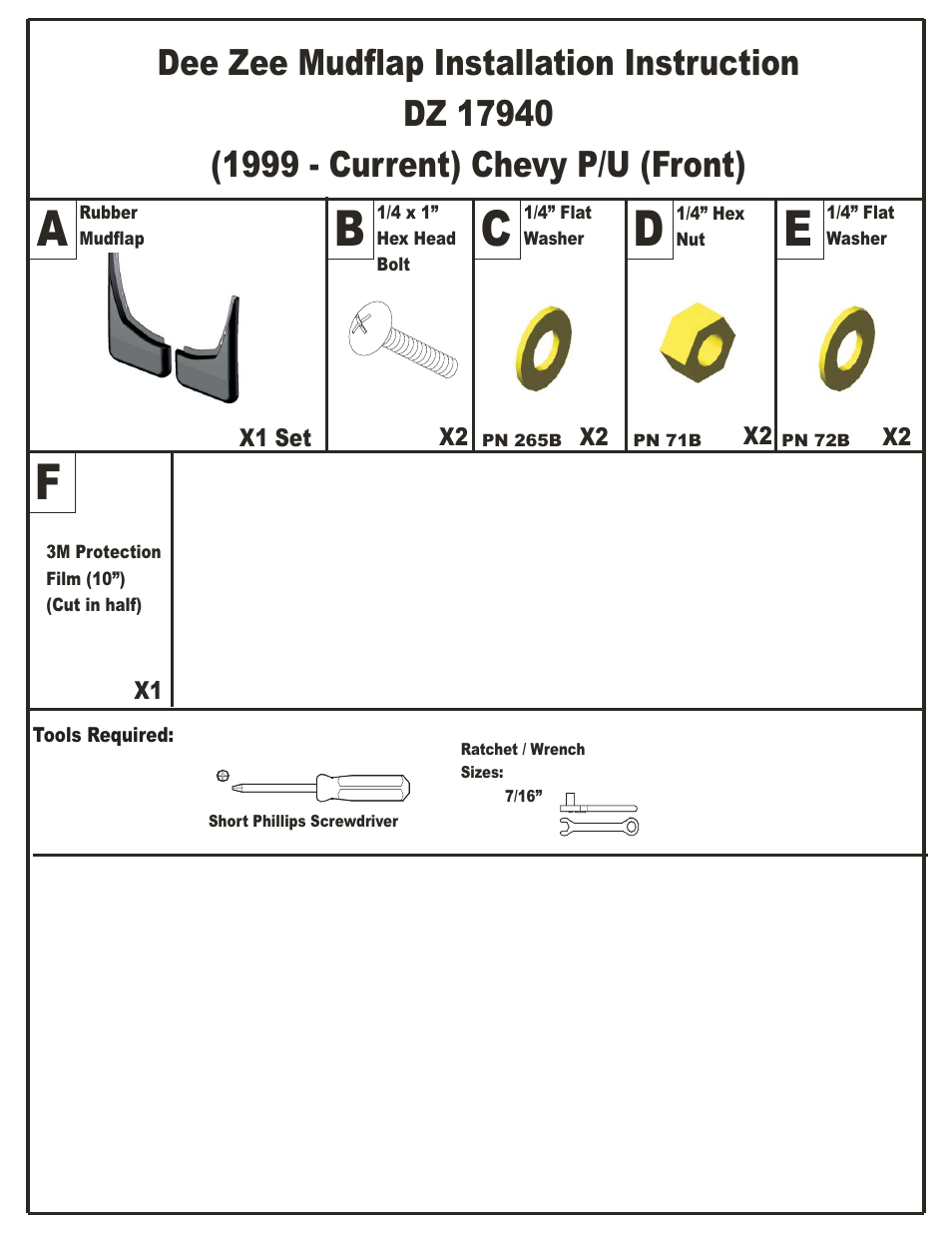 Dee Zee DZ17940 User Manual | Page 3 / 6