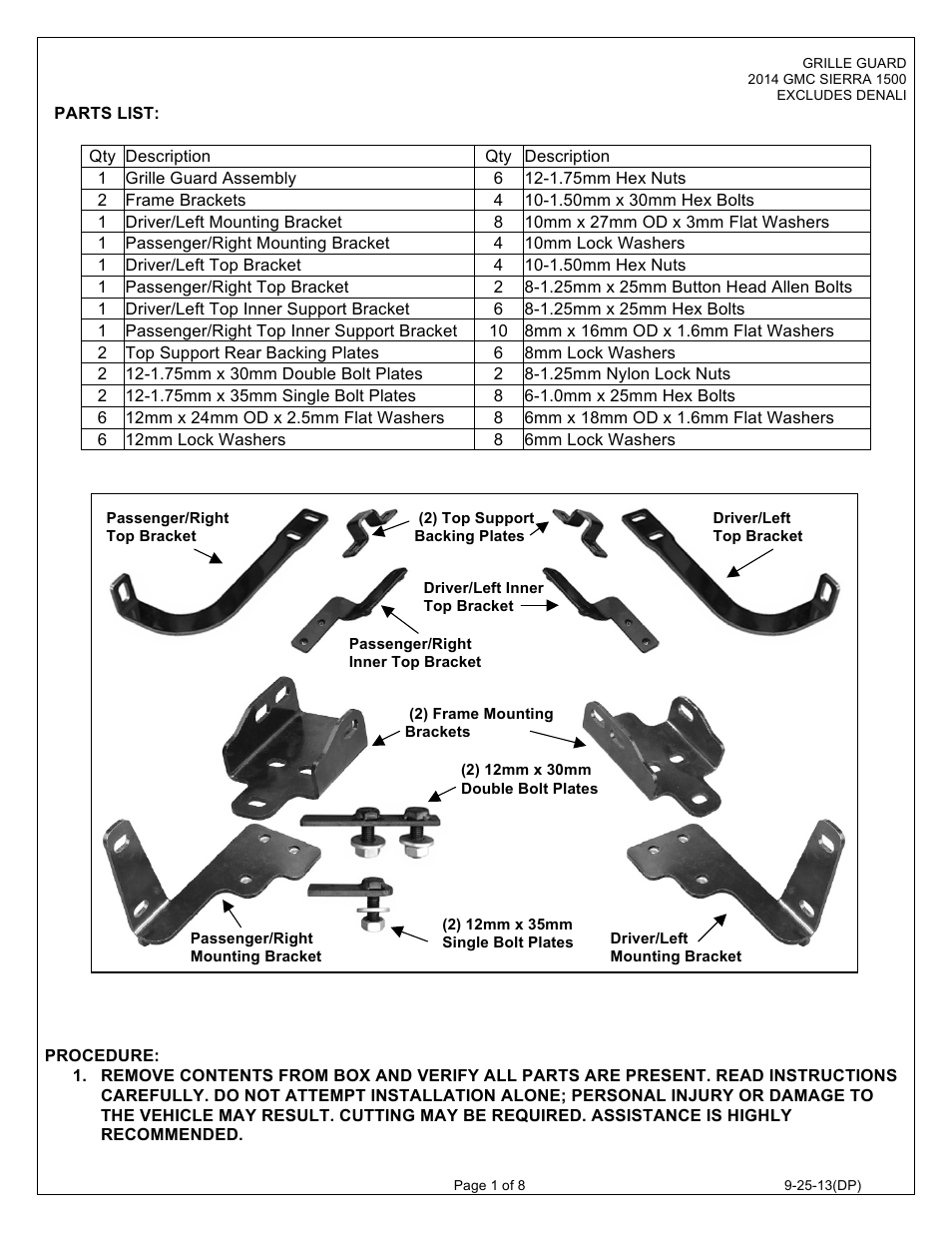 Dee Zee DZ508515 User Manual | Page 2 / 9