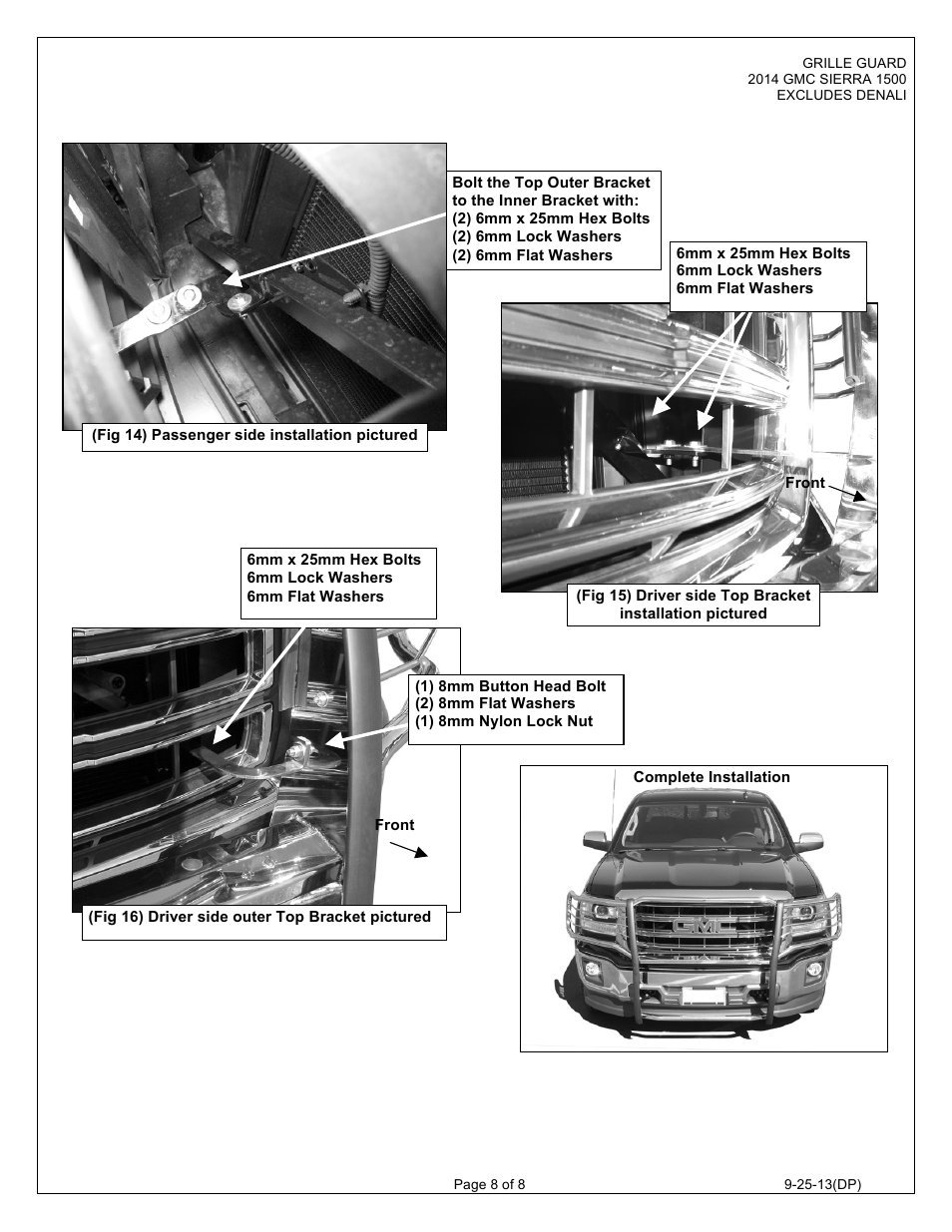 Dee Zee DZ508515 User Manual | Page 9 / 9