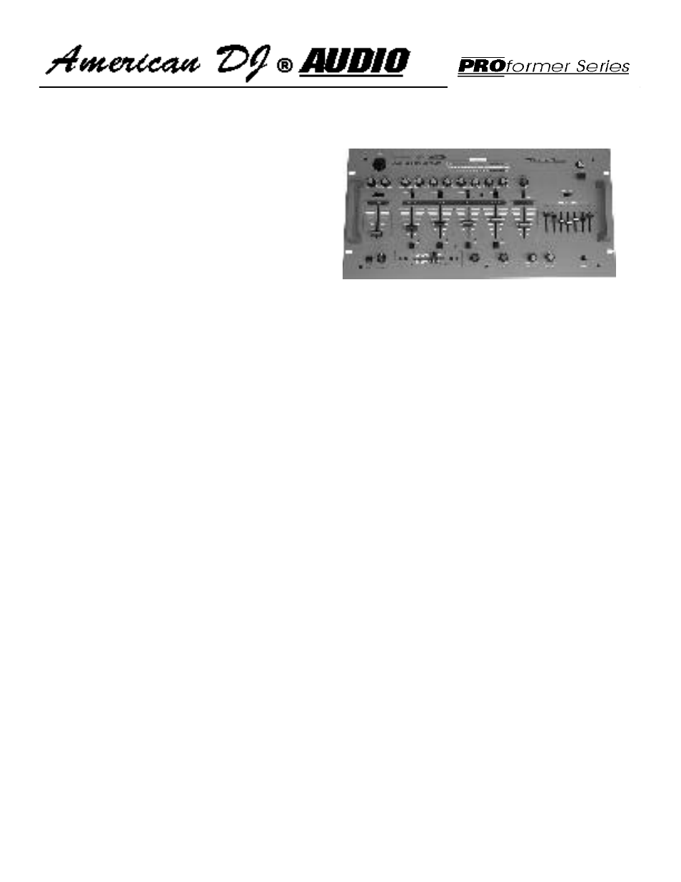 American DJ PROFORMER SERIES XDM-352 User Manual | 5 pages