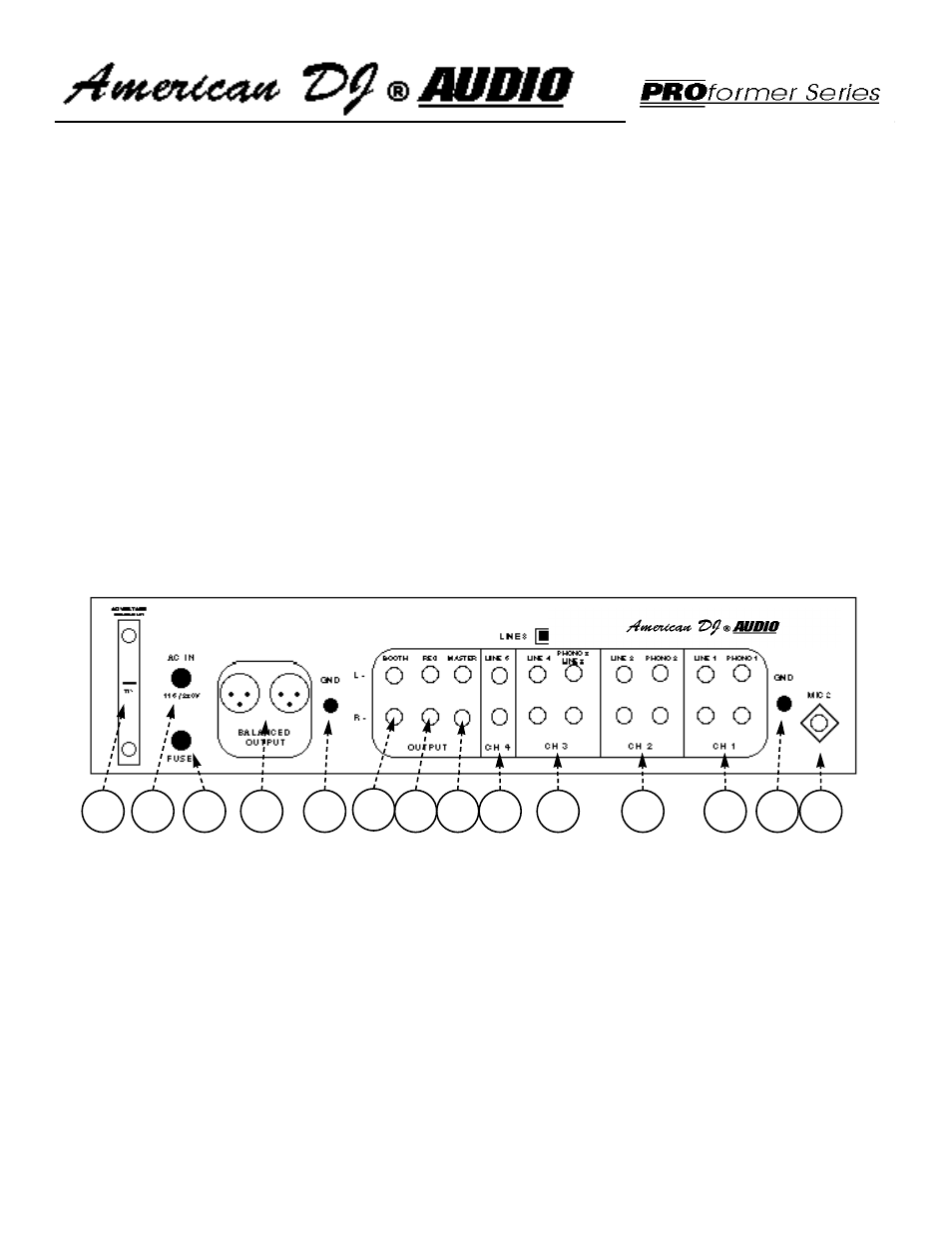 American DJ PROFORMER SERIES XDM-352 User Manual | Page 4 / 5