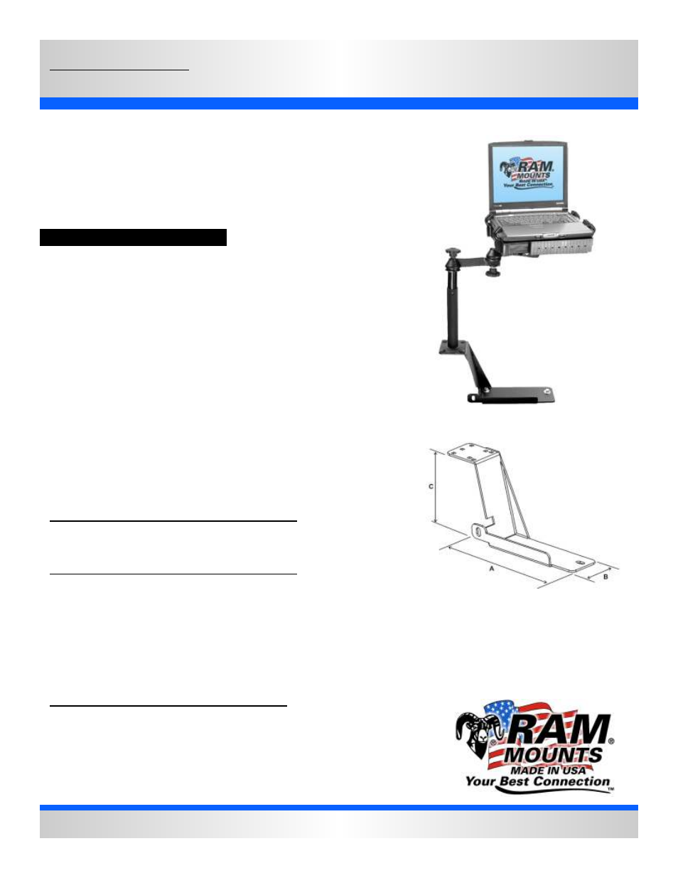 Dee Zee RAM-VB-112-SW1 User Manual | 2 pages