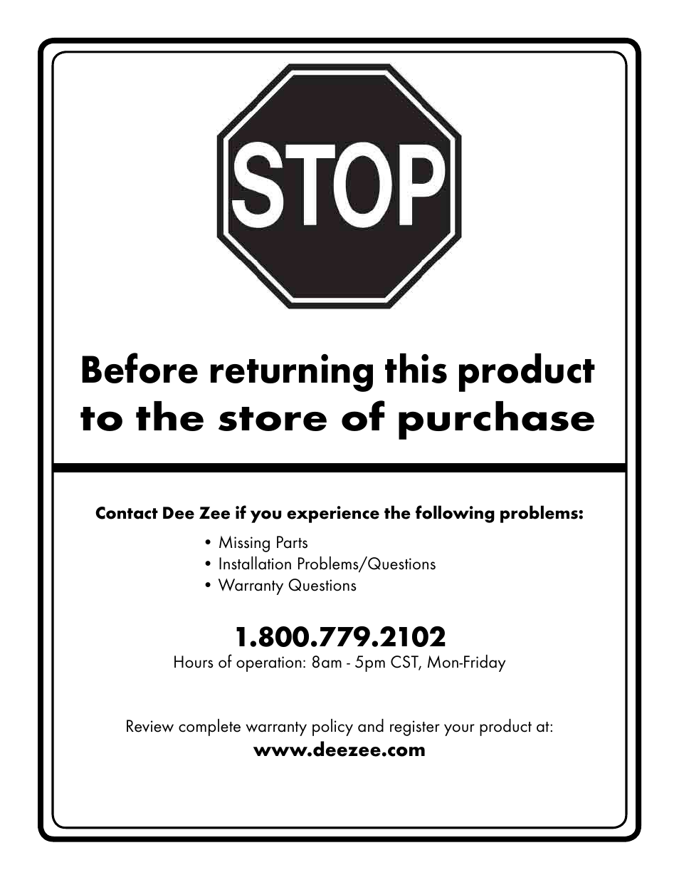 Dee Zee DZ951601 User Manual | 16 pages