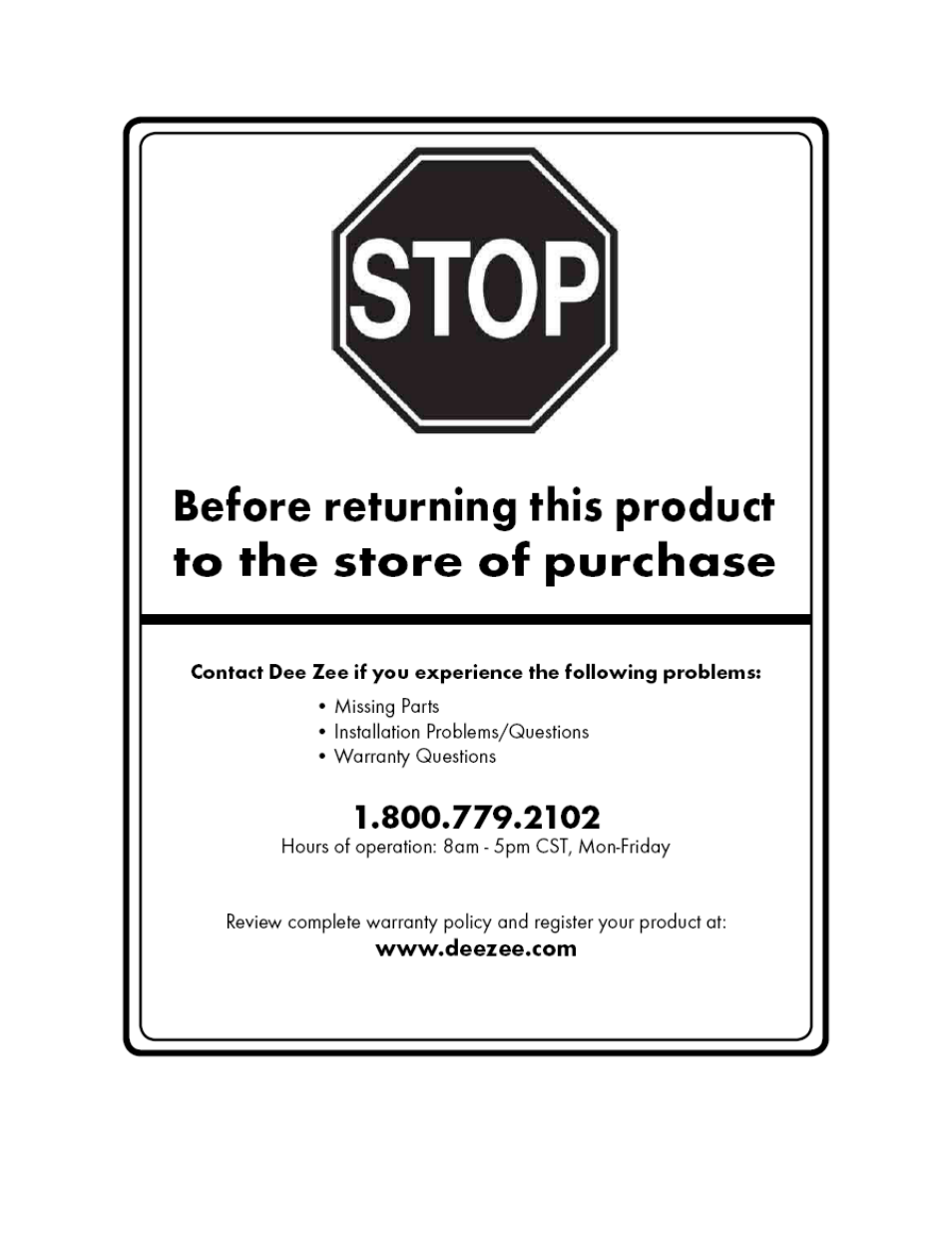 Dee Zee DZ95053 User Manual | 10 pages